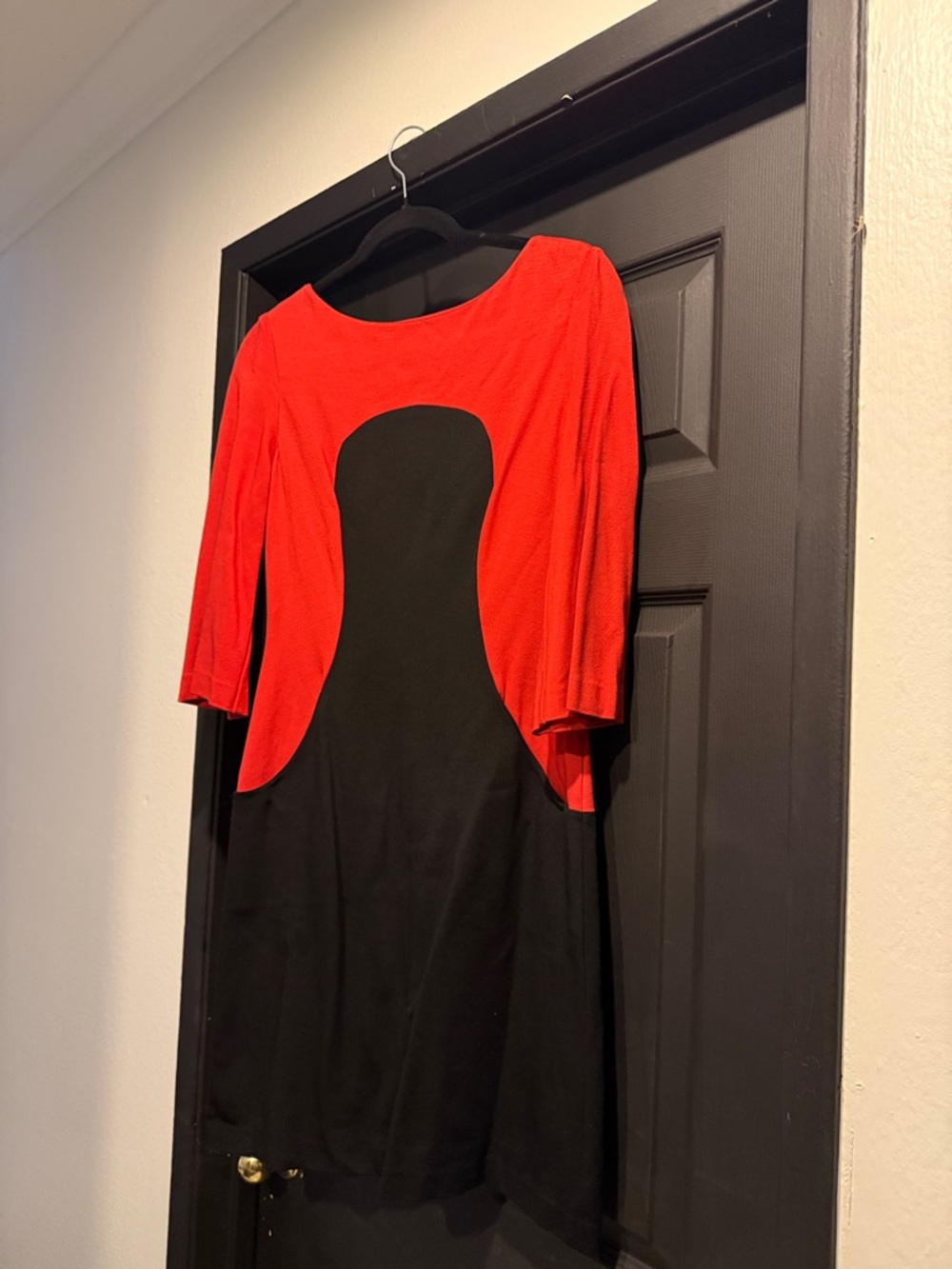 Trina Turk Red & Black Women’s Colorblock Sheath Dress